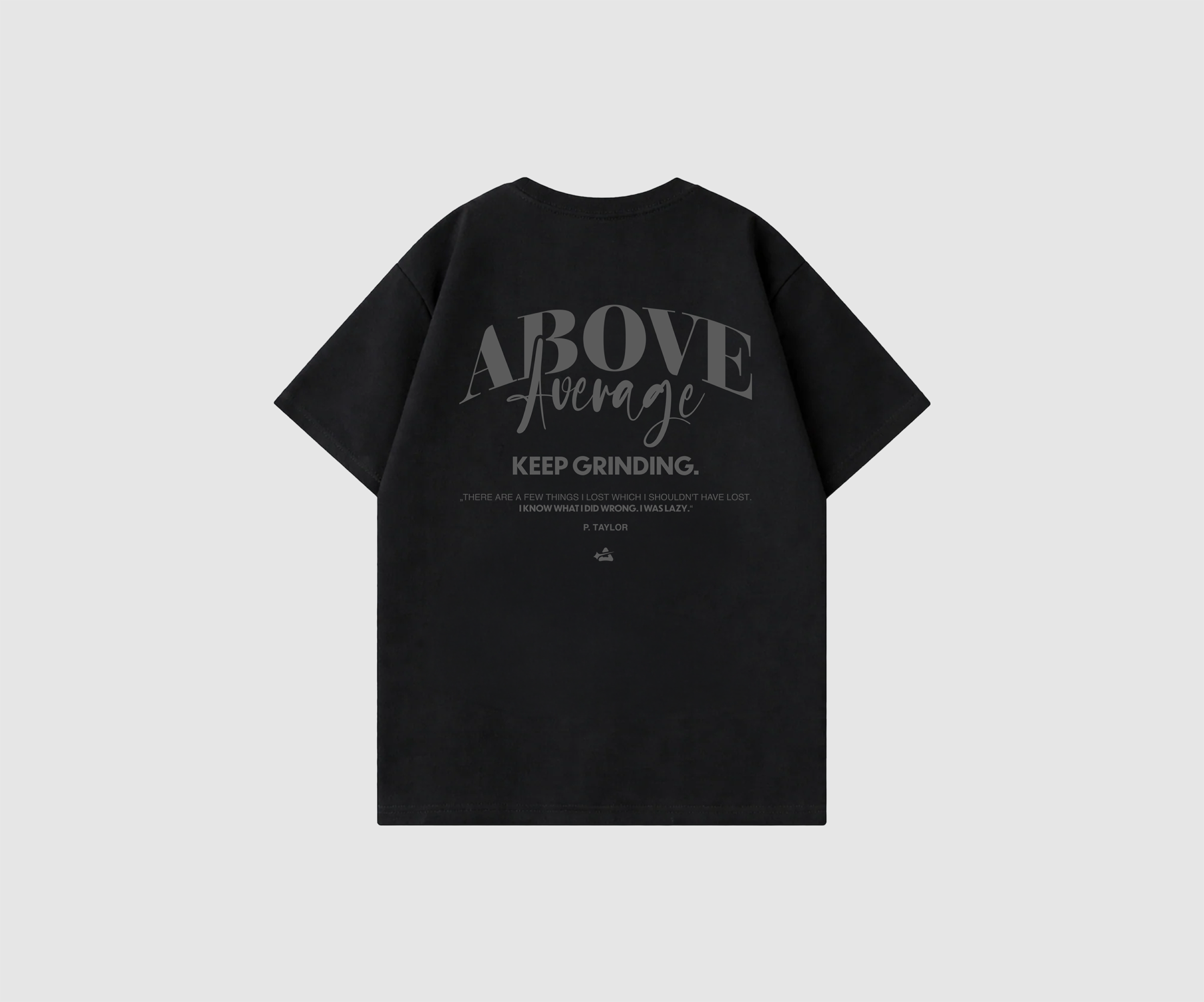 Keep Grinding  – Oversized T-Shirt [Black]